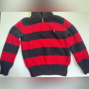 POLO Ralph Lauren Boys Boys 1/4 zip sweater. Cotton. Pre-owned. Like new. Size 4